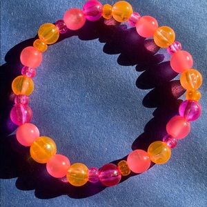 pink and orange bracelet